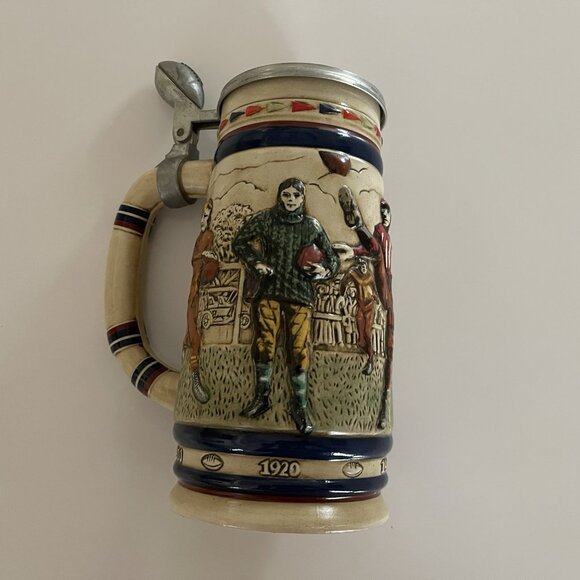 Vintage 1983 Avon Great American Football Ceramic Lidded Beer Stein Ceramarte - Picture 11 of 16